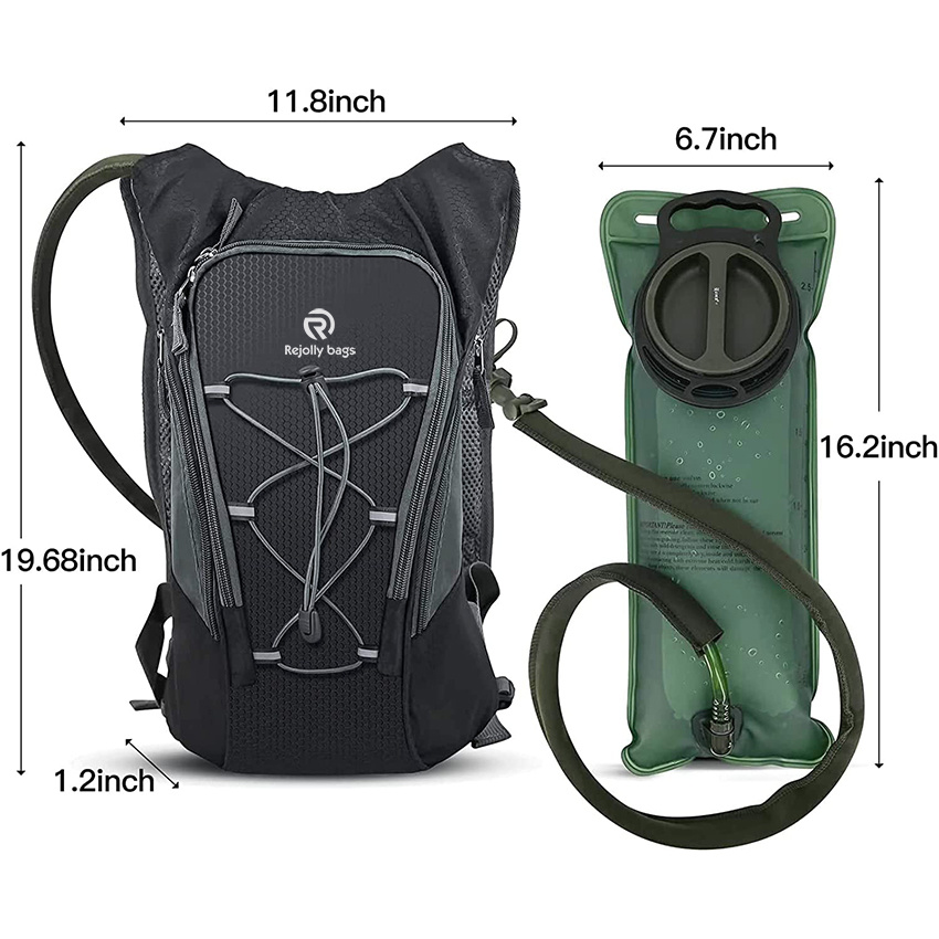 Taktischer Molle-Trinkrucksack mit 2,5-l-Wasserblase, 10-l-Kapazität, wasserdicht – für Laufen, Wandern, Radfahren, Camping-Trinkbeutel