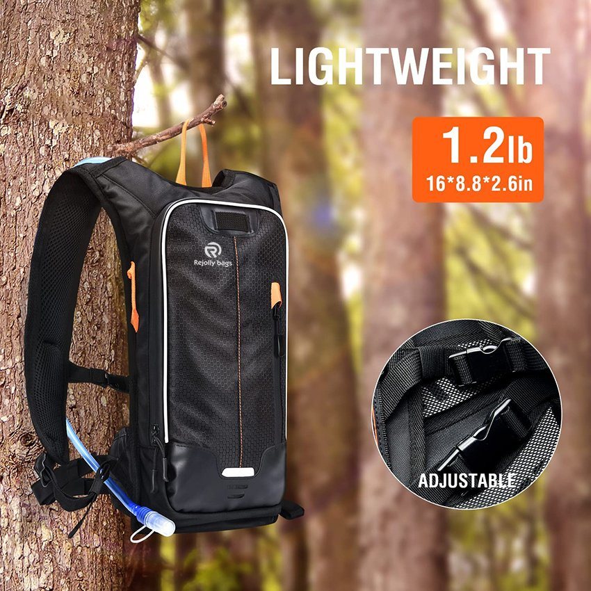 Trinkrucksack mit 2L BPA-freier Blase, Wasserrucksack, leichter wasserdichter Wanderrucksack mit Trinkblase, für Outdoor-Trinkbeutel