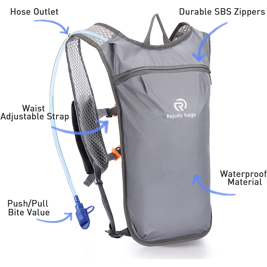 Tagesrucksack, verstellbarer Wasserrucksack, leichter, isolierter Rucksack für Laufen, Radfahren, Radfahren, Wandern, Klettern, Trinkbeutel