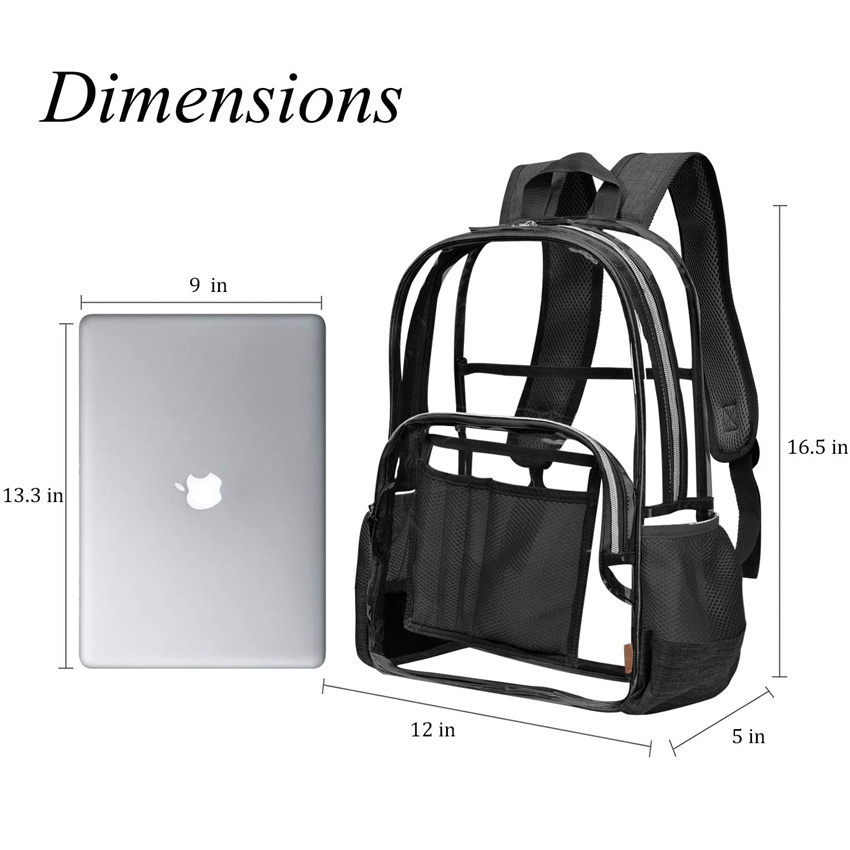 Strapazierfähiger, durchsichtiger Rucksack, transparenter Rucksack, Rucksack für Damen, umweltfreundlicher, langlebiger Rucksack