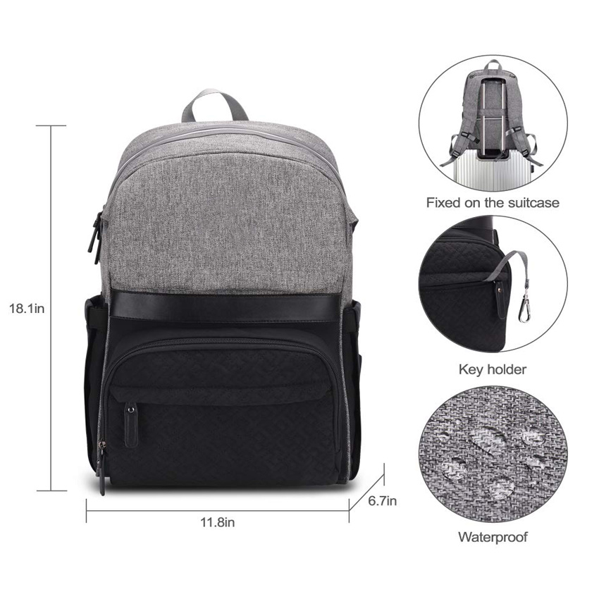 Baby-Schlafwindeltaschen Wasserdichte multifunktionale Baby-Taschen-Rucksack-Mama-Reisetasche