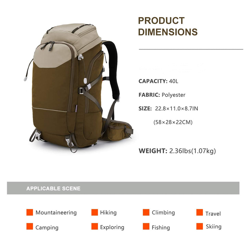 Reisegepäcktasche Langlebiger wasserdichter Rucksack Outdoor Camping Bergsteigen Rucksack