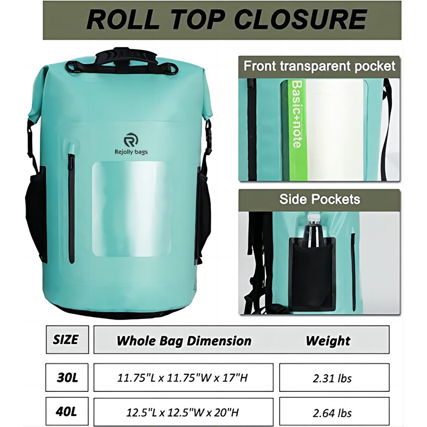 Robuster wasserdichter Rolltop-Rucksack Dry Floating Bag RJ228353