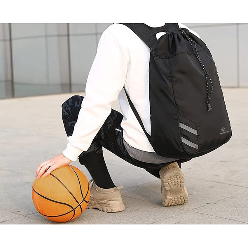 Kordelzug-Basketball-Rucksack-Sporttasche-Sack für Outdoor-Fußball-Basketball-Schwimmausrüstungs-Ball-Tasche RJ196111