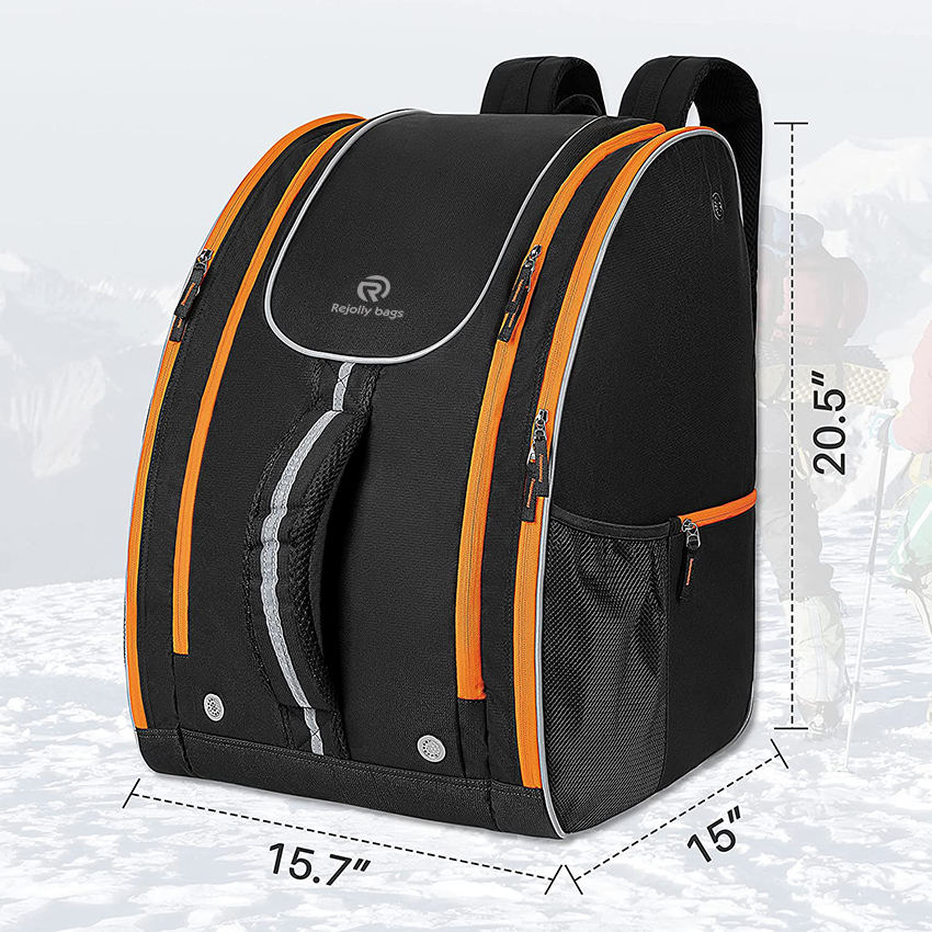 Wasserdichter Snowboard-Stiefel-Rucksack, 65 l, Reisegepäck mit extra großem Fassungsvermögen für Schneestiefel, Jacke, Helm, Schutzbrille, Handschuhe, Sporttasche RJ196145