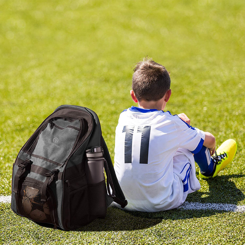 Fußball-Rucksack mit Ballfach für Sport, Jugend, Kinder, Jungen, Männer, Mädchen, Mannschaftstasche, Futsal, Basketball, Volleyball, Balltasche RJ19693