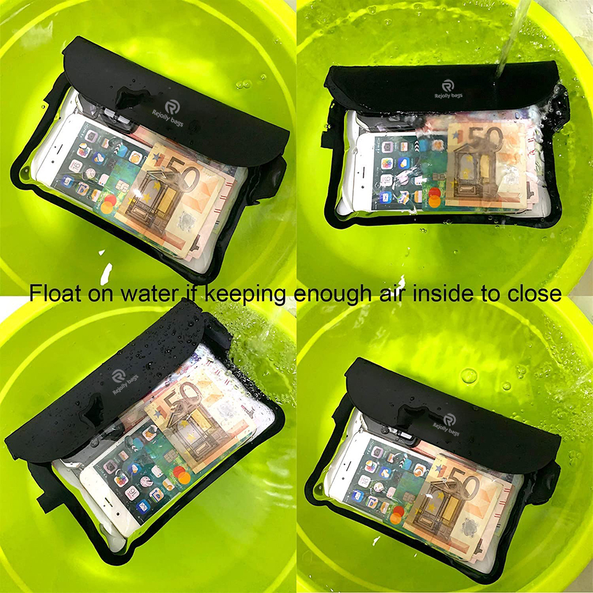 Screen Touch Wasserdichte Hüfttasche mit verstellbarem Hüftgurt Bewahren Sie Ihr Telefon auf Kindle Wallet Geld Wertsachen Dry Bags RJ228392