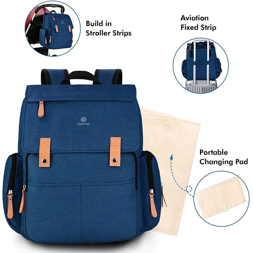 Multifunktions-Windeltaschen mit großer Kapazität für Baby-Mädchen-Jungen-Unisex-Reiserucksack Wasserdichter Rucksack Babytaschen