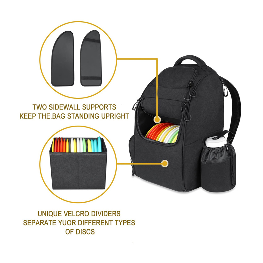 Multifunktionaler Casual Disc Golf Runden Rucksack Outdoor Sports Frisbee Disc Golf Bag