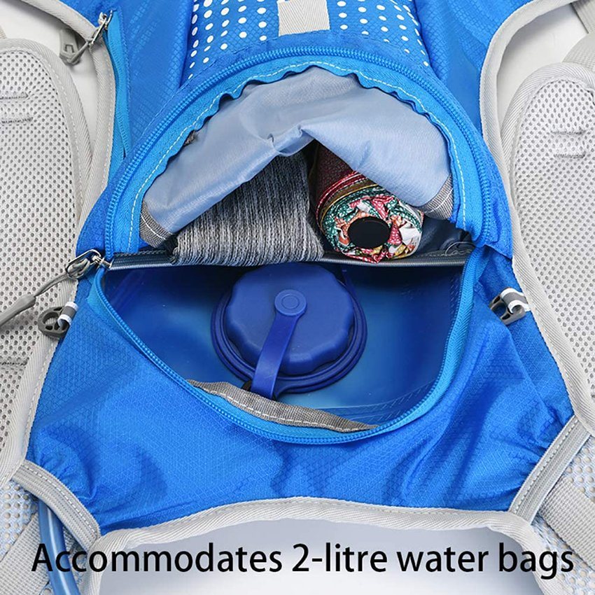 6L wasserdichter atmungsaktiver Fahrradrucksack mit Helm-Organizer-Tasche, Trinkrucksack für Radfahren, Reiten, Laufen, Trinkrucksack