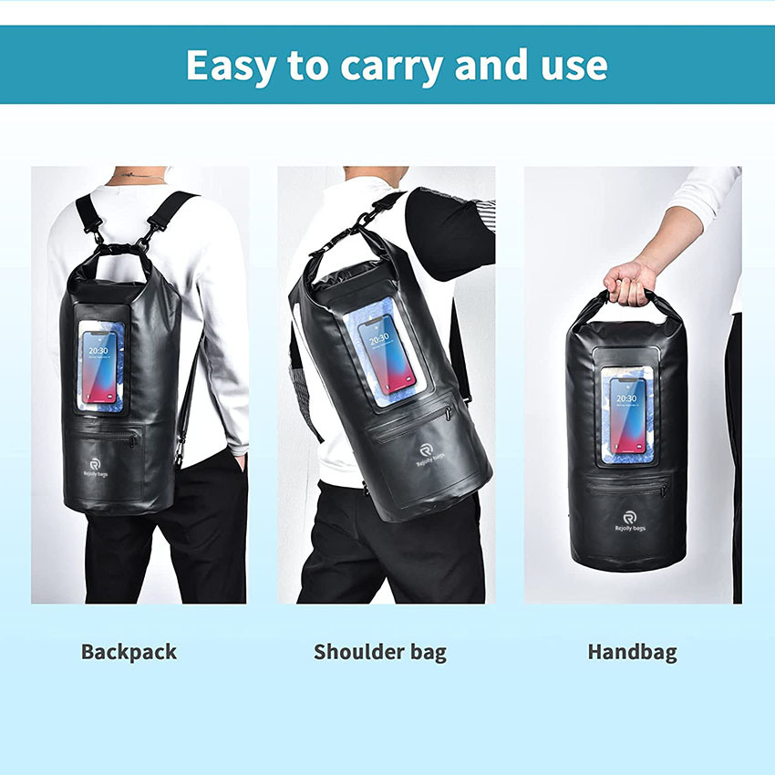 Dry Bag Rucksack 20L Dry Sack Wasserdichte Tasche mit Flaschenhalter Leichte Trockenaufbewahrungstasche