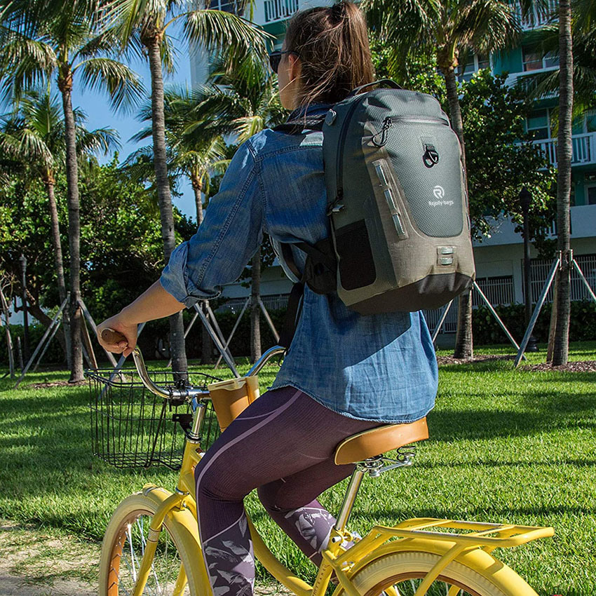 Wasserdichter Rucksack - Tauchfähiger, aufblasbarer, schwimmender, strapazierfähiger Nylon-Trockensack mit luftdichtem Reißverschluss für Kajak, Angeln, Bootfahren, Wandertasche