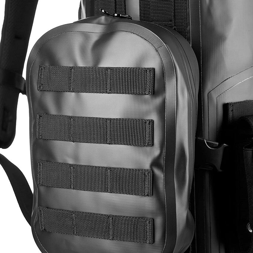 Wasserdichter Survival-Rucksack – Go-Bag mit Rolltop, perfekt für Bootfahren, Camping, Jagen, Kajakfahren – schwarz gepolsterter, verstellbarer Riemensystem-Trockenrucksack