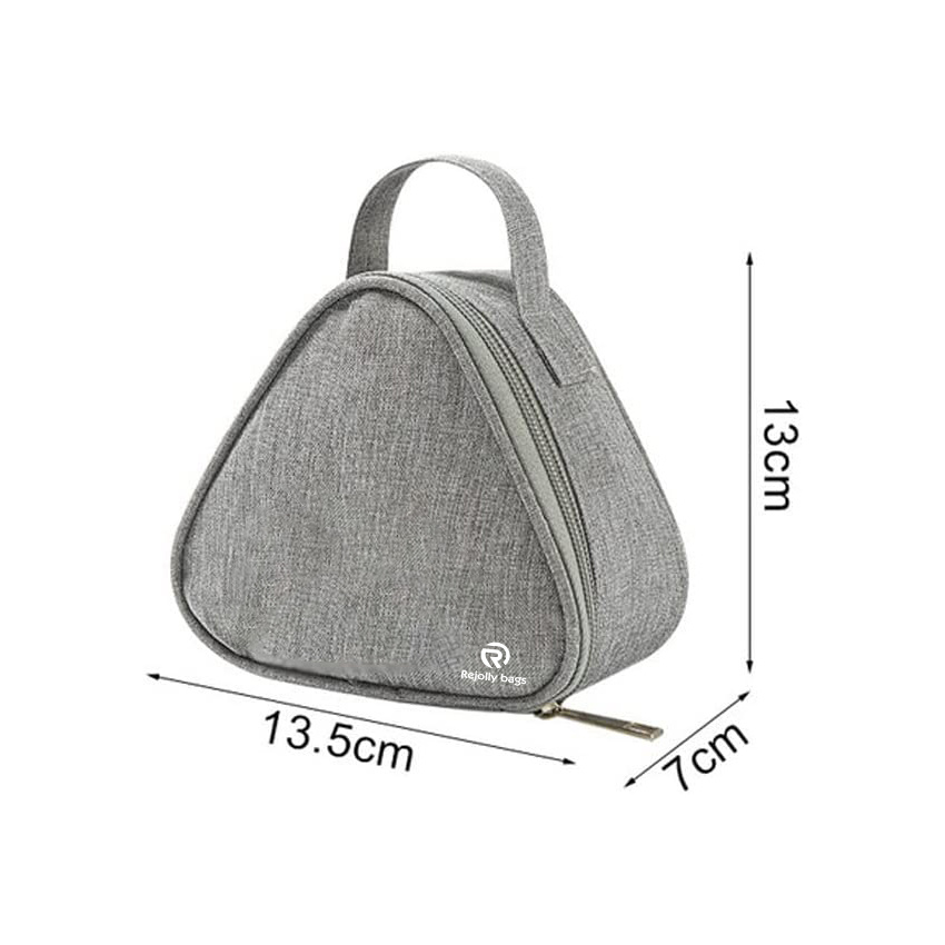 Dreieckige Isolierungs-Lunch-Tasche Mini-Aluminiumfolie-Studenten-Reisbällchen-Tasche Nette tragbare Lunchbox im Freien