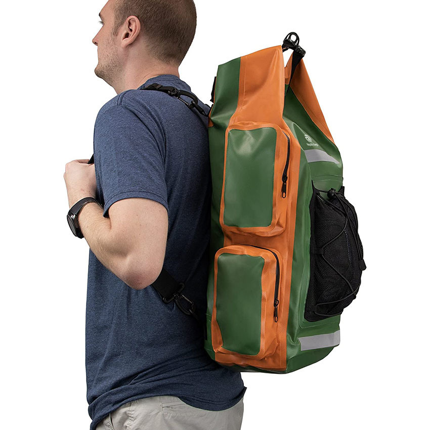 Dry Backpack, IP 66 Leichte Trockentasche mit Rollverschluss, Schultergurten und 5 Außentaschen – schützt Wertsachen und Habseligkeiten für Camping- und Outdoor-Taschen