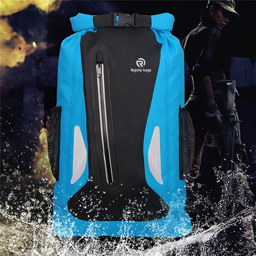 Schwimmtasche Outdoor Flusstrekkingtasche Trockensack Tasche Doppelte Schultergurte Wasserpackung Schwimmrucksack Wasserdichte Tasche zum Driften Kajak Trockensack