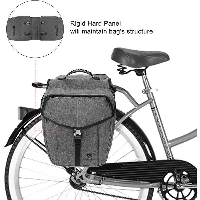 Multifunktionale Fahrradkoffer Fahrrad Rücksitz Satteltasche Outdoor Radfahren Rücksitz Seitenaufbewahrung Gepäck mit tragbarem Griff und reflektierendem Streifen Fahrradtasche