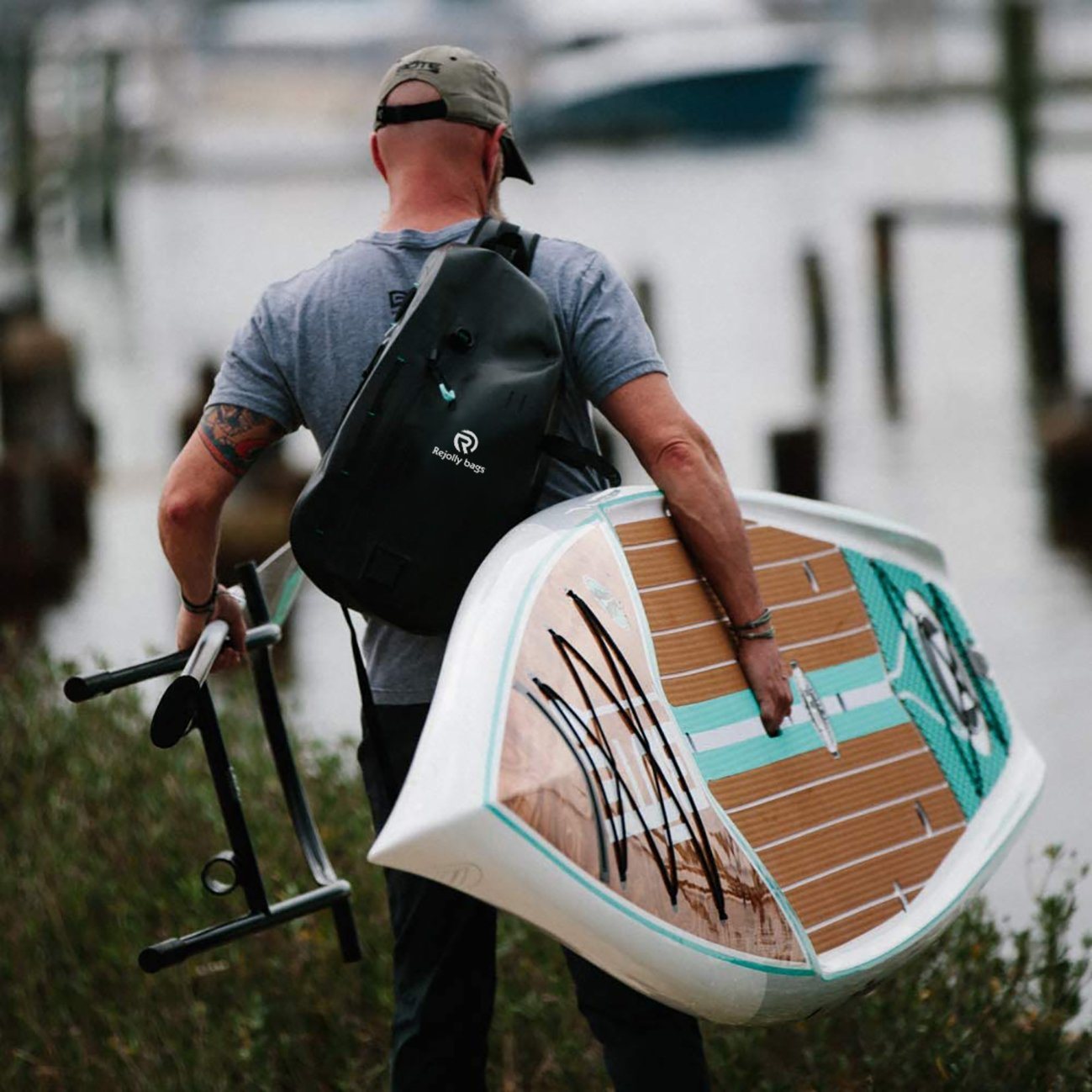 Wasserdichter Rucksack mit 20 Liter Fassungsvermögen, Paddelbrett-Zubehör für Camping, Schwimmen, Bootfahren Slingpack