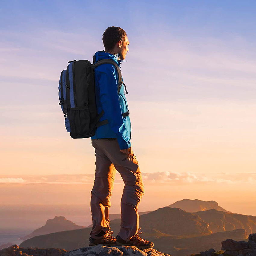 40L+10L Erweiterbarer Wanderrucksack Flugzugelassen, Camping, Klettern Dayback für Männer und Frauen Tasche