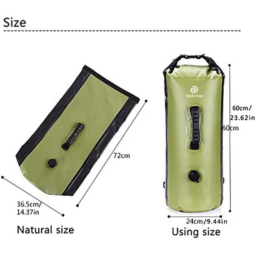 30L Premium Wasserdichter Aufblasbarer Rucksack Roll Top Compression Dry Bag RJ228375