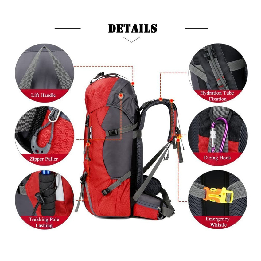 Wasserdichte Sporttasche Leichter Wanderrucksack Outdoor Sport Reisetasche zum Klettern Camping Touring