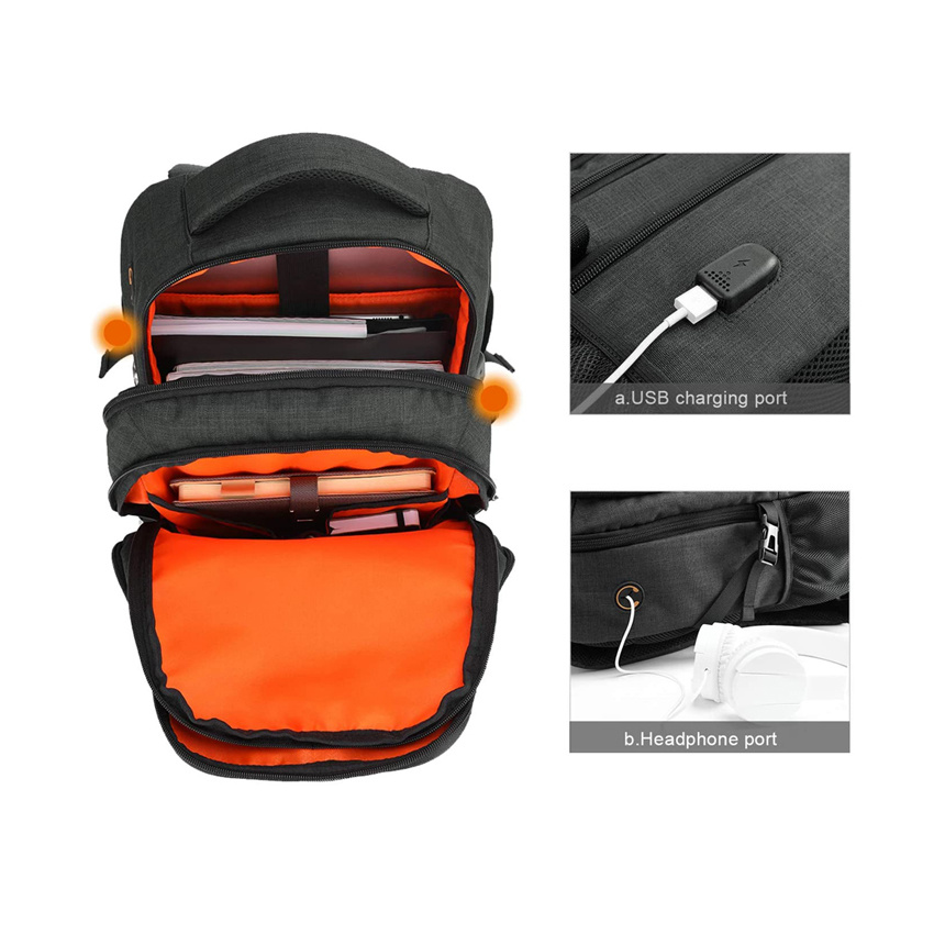 Großhandel Laptoptaschen Rucksack für Herren USB Lade Wasserdichter Business Laptop Rucksack