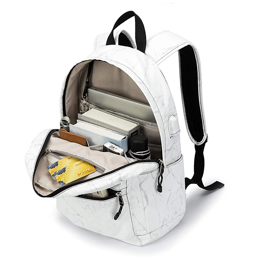 Wasserdichter Laptop-Reise-Outdoor-Rucksack mit USB-Ladeanschluss, Schülerbuchtaschen