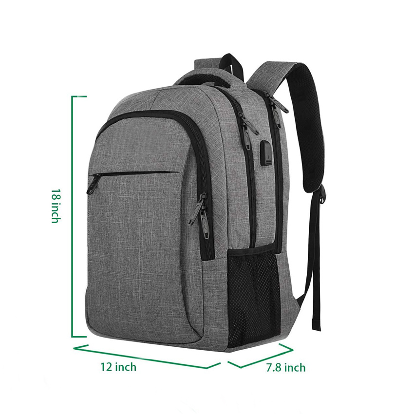 Laptop-Rucksack für Reisen, Wandern, Business Anti-Diebstahl Schlanker, langlebiger Laptop-Rucksack mit USB-Ladeanschluss Wasser