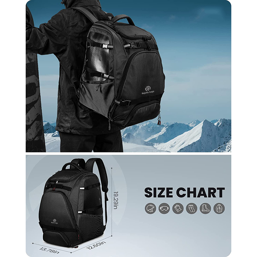 Wasserdichte Snowboardtasche für Flugreisen, Reisestiefelrucksack für Skihelm, Schutzbrille, Handschuhe, Ski, Snowboard-Sporttasche RJ196156