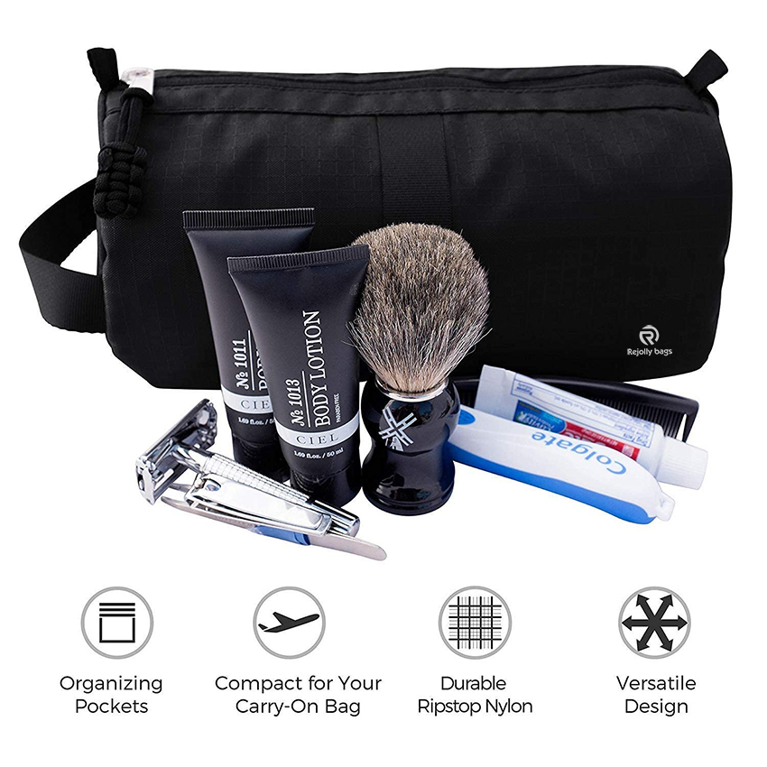 Wasserabweisende Duschtasche Rip-Stop-Nylon Herren-Kulturbeutel zum Aufhängen Dopp-Organizer-Kit Badezimmer-Kulturbeutel RJ216106