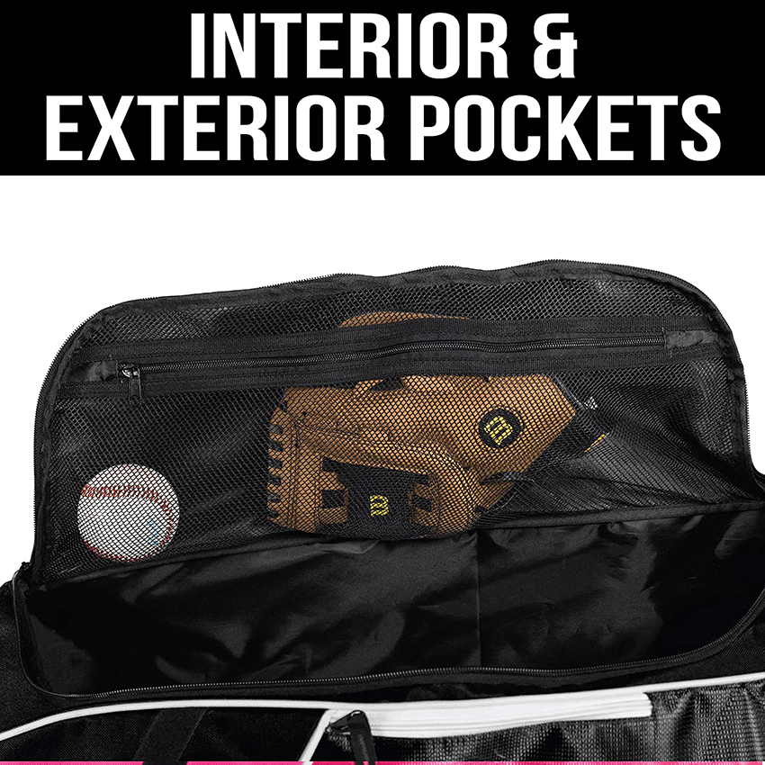 Rollende Baseballtasche - Baseballschlägertasche mit Rädern für Baseball, Softballausrüstung für Jugendliche, Kinder und Erwachsene Baseballtaschen RJ19669