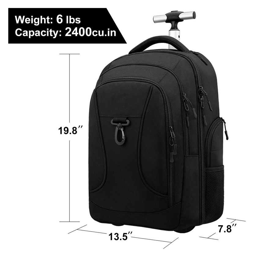 Rollender Rucksack Wasserdichter Rucksack mit Rädern Handgepäck Trolley Gepäck Koffer