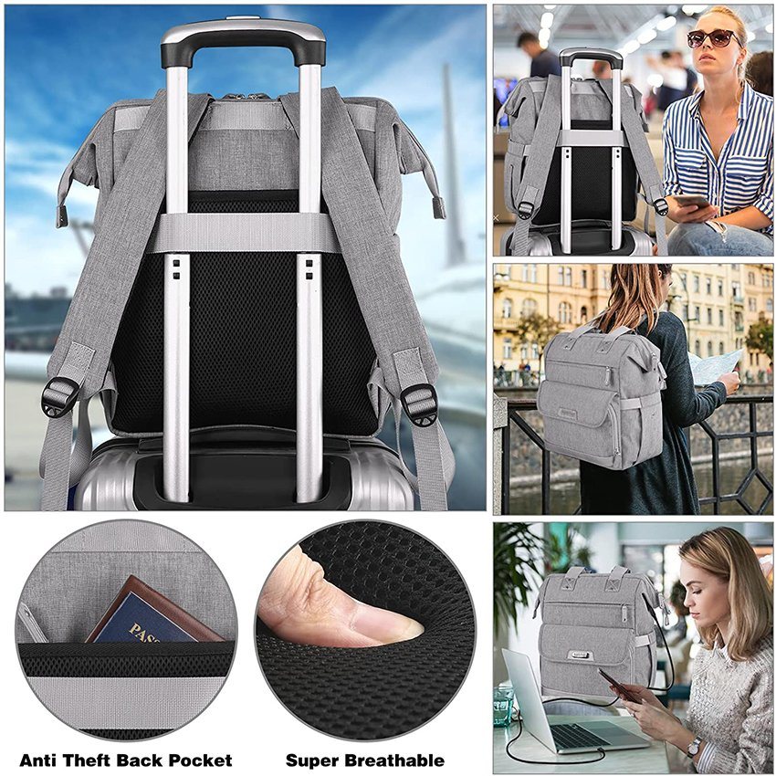 Computer-Rucksack, Arzt, Lehrer, Arbeit, Geldbörse, Büchertasche, College, Schule, wasserabweisend, Reisen, lässig, Umhängetasche, Laptoptasche