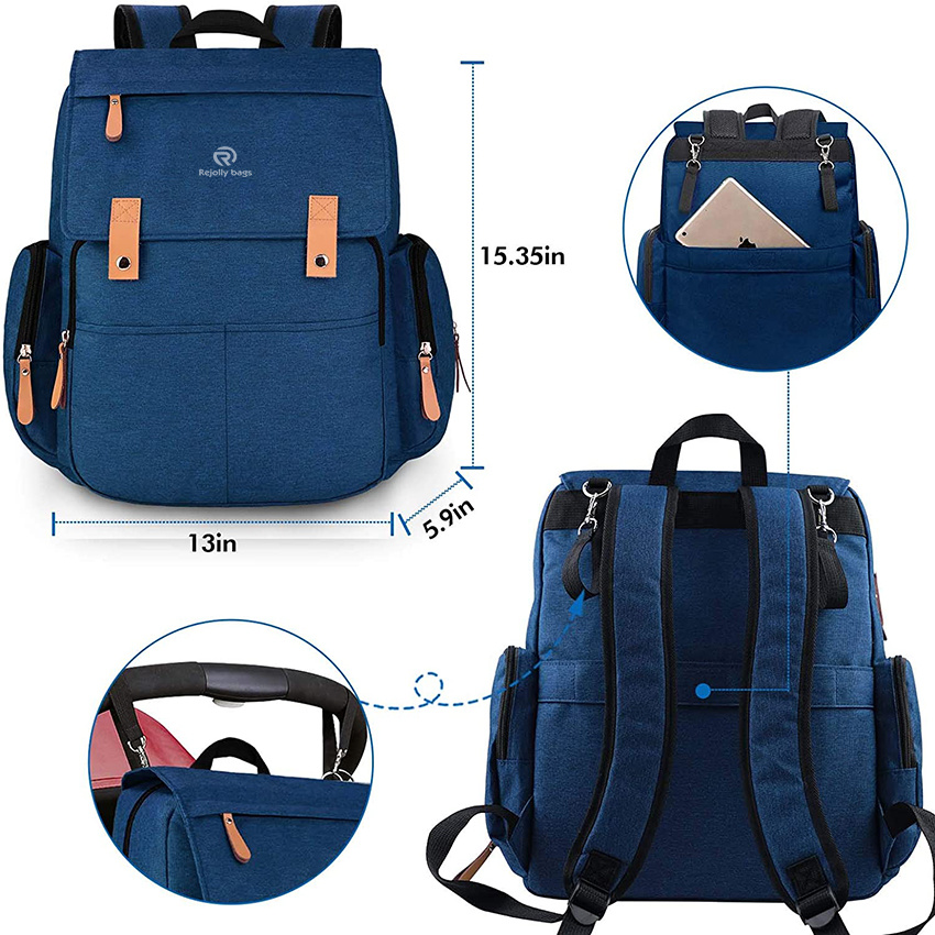 Multifunktions-Windeltaschen mit großer Kapazität für Baby-Mädchen-Jungen-Unisex-Reiserucksack Wasserdichter Rucksack Babytaschen