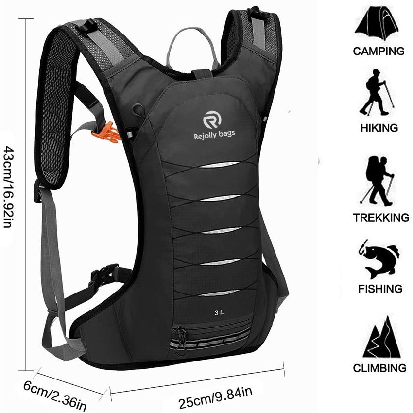 Fahrradrucksack Fahrradrucksack Reiten Daypack Fahrradrucksack Atmungsaktiv Leicht für Outdoor-Sportarten Reisen Bergsteigen Trinkrucksack