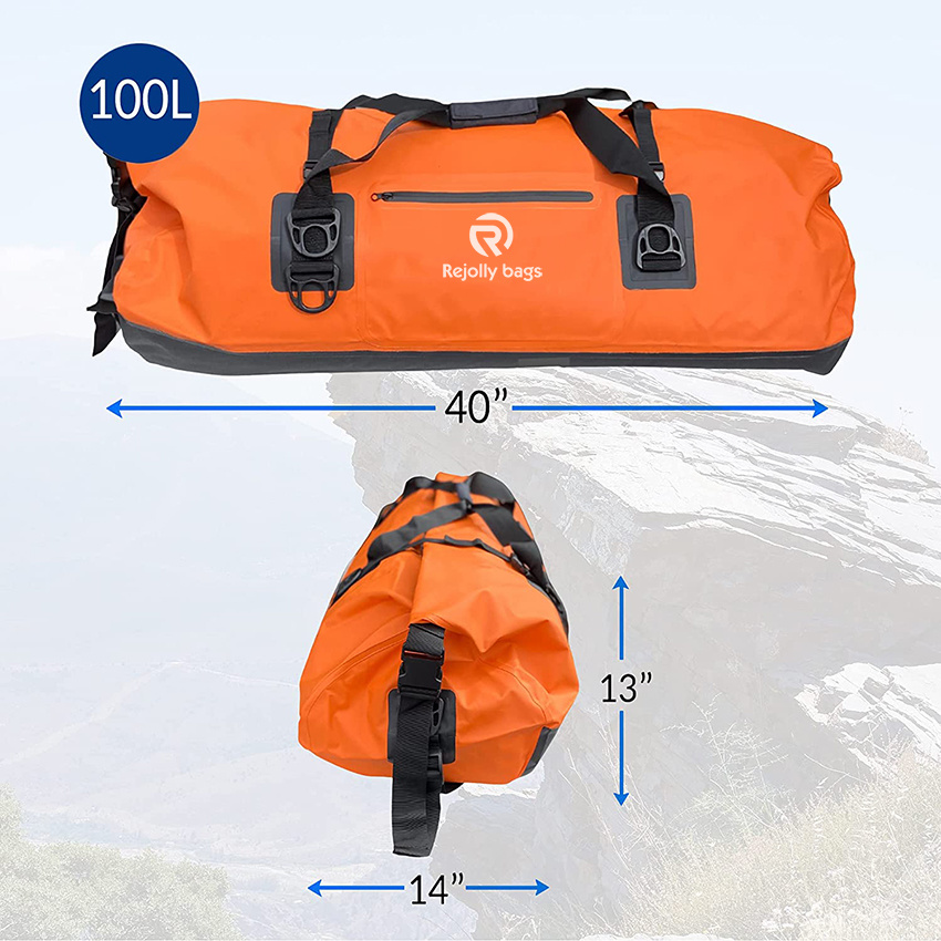 Roll Top Duffel hält die Ausrüstung trocken für Kajakfahren, Rafting, Bootfahren, Schwimmen, Camping, Wandern