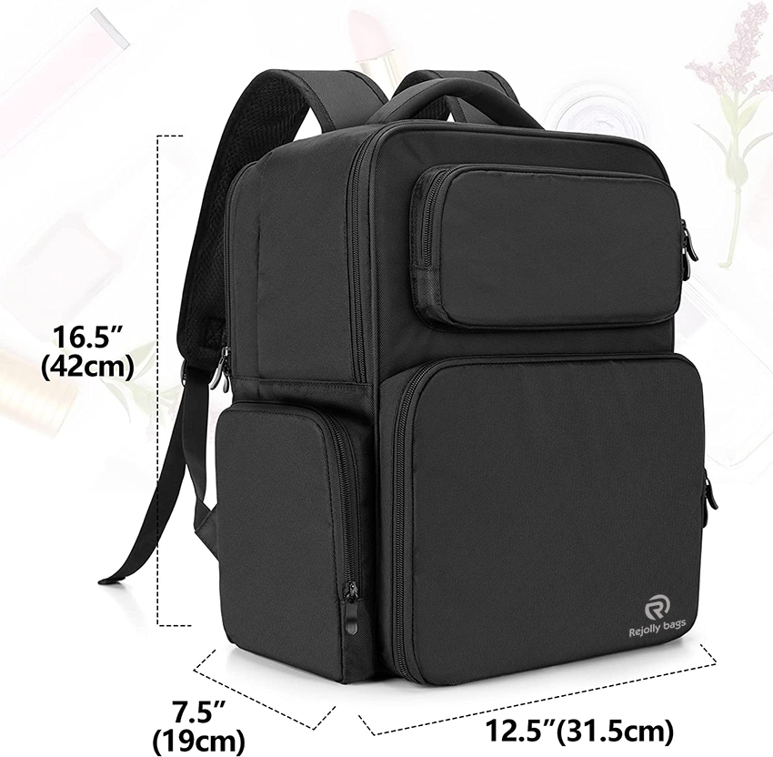 Großer Make-up-Rucksack, Make-up-Tasche mit Hülle für Laptop-Kosmetiktasche RJ21682