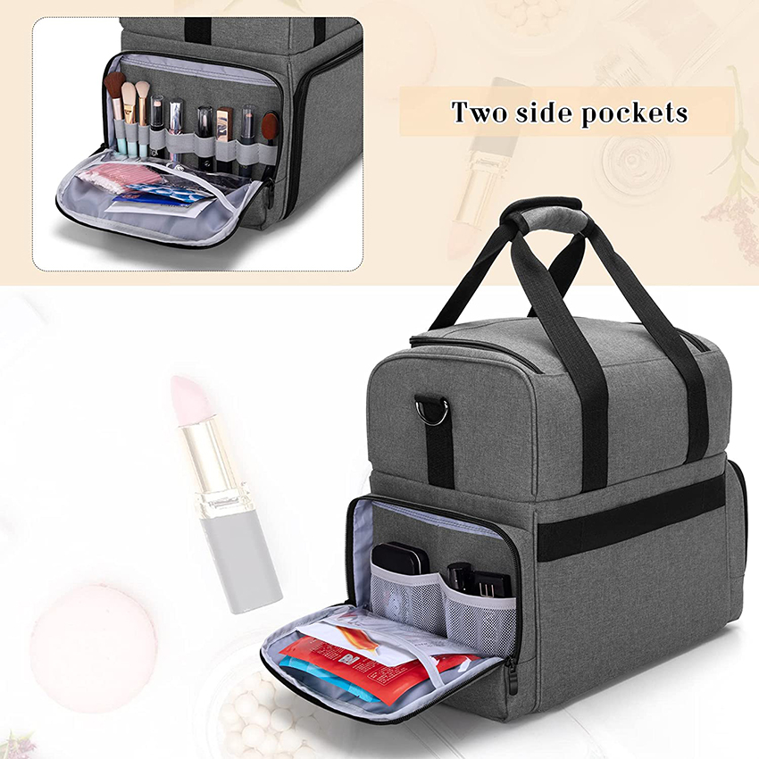 Große Reise-Make-up-Tasche mit 3 herausnehmbaren Innentaschen, große Kosmetiktasche Kosmetiktaschen RJ21692