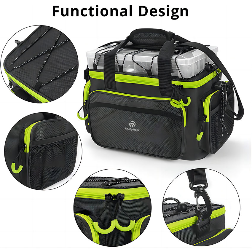 Robuste und wasserabweisende Tasche für Angelgeräte Funktionale Designer-Angelrutentasche RJ21786