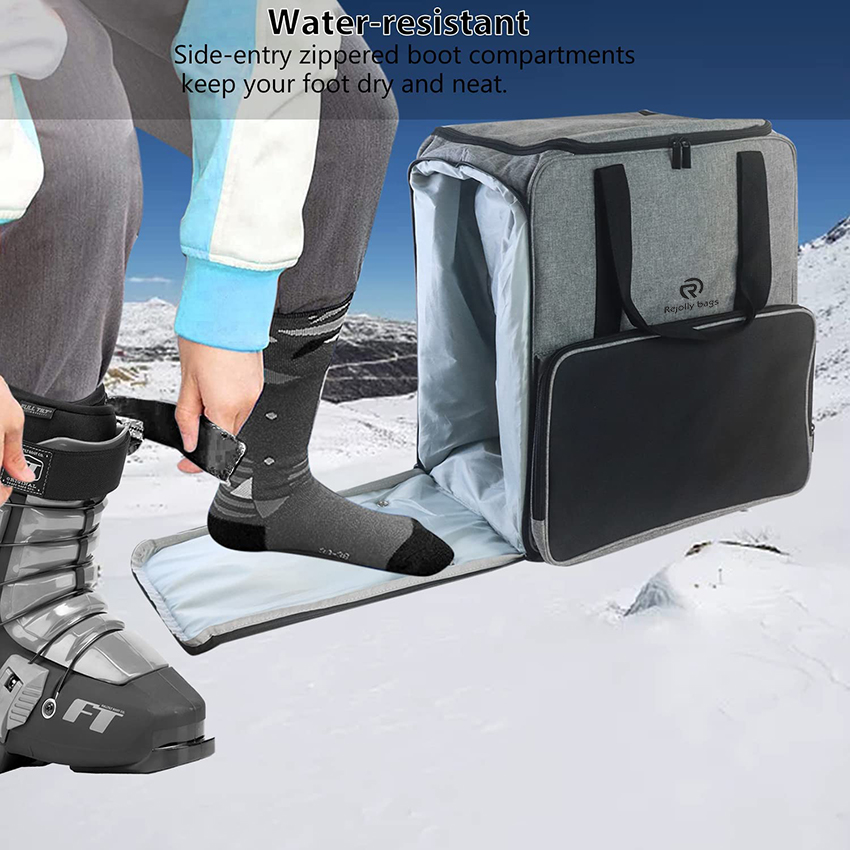 Snowboard-Boot-Tasche, wasserdicht, geeignet für Flugreisen, Skischuhe, Skihelm, Schutzbrillen, Handschuhe und Skiausrüstung, Zubehör, Sporttasche RJ196147