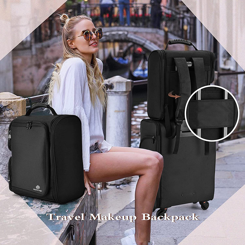 Extra große Make-up-Kosmetik-Reise-Make-up-Tasche Professionelle Make-up-Künstler-Zug-Koffer-Rucksack-Reise-Kosmetiktasche RJ21687