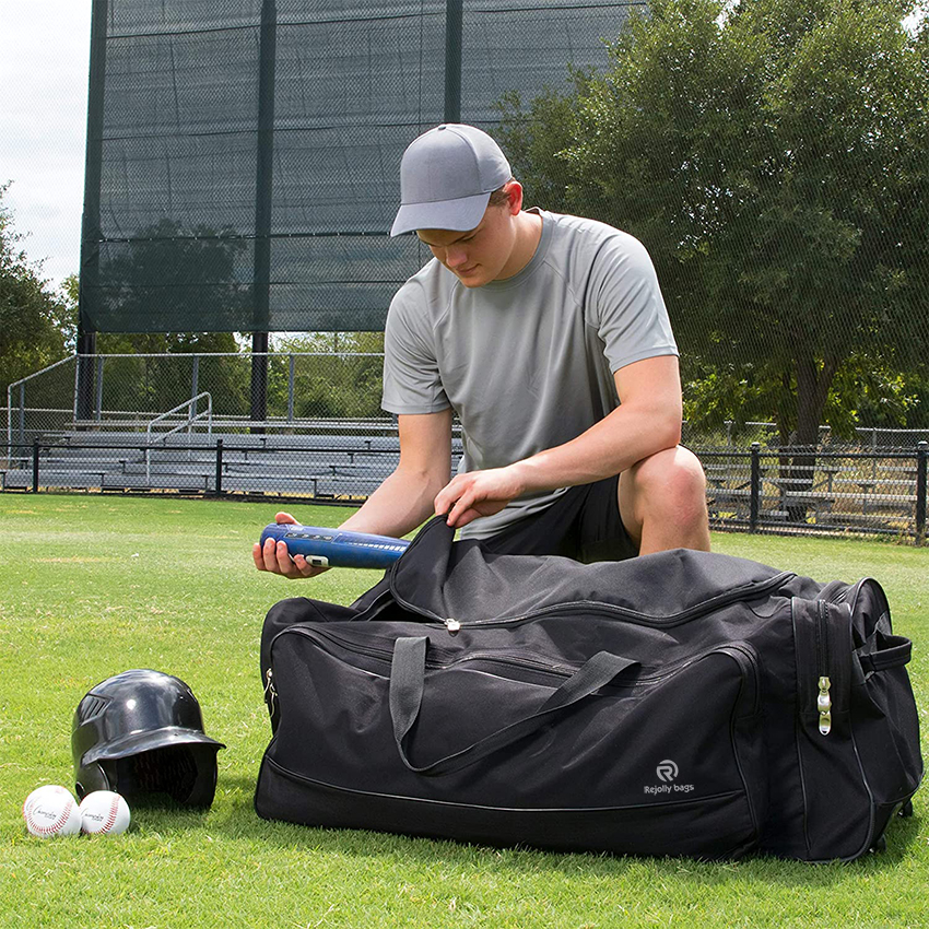 Sports Wheeled Equipment Große Sport-Reisetasche aus Nylon mit Rädern für Baseball, Fußball, Basketball, Fußball, Hockey und Baseball-Trainingstaschen RJ19667