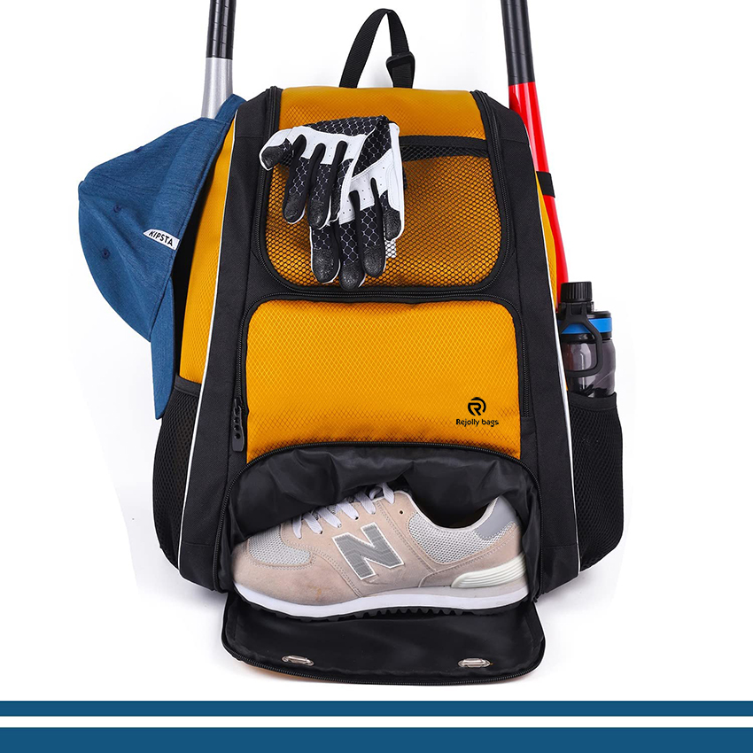 T-Ball- und Softball-Schlägertasche mit Schuhfach für Jugendliche, Jungen, Mädchen und Erwachsene, leichte Baseballtasche mit Zaunhaken für Schläger-Baseballtaschen RJ19673