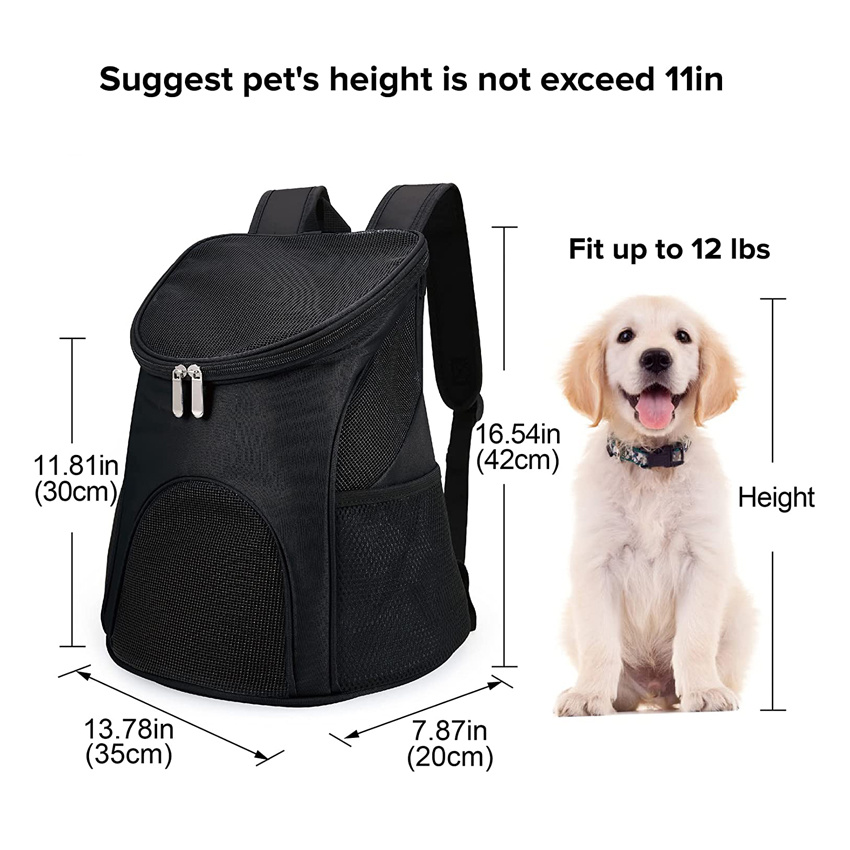 Pet Backpack Carrier für kleine Hunde Belüftete Pet Carrier für Welpen und Kätzchen