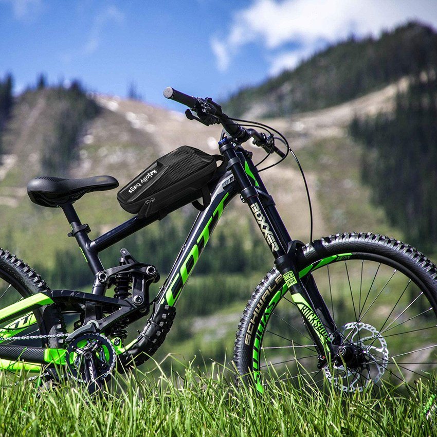 Elegante Wahl, wasserdichte Fahrrad-Oberrohrtasche, vordere Fahrrad-Handytasche mit doppeltem Reißverschluss, Lenker-Fahrradrahmentasche