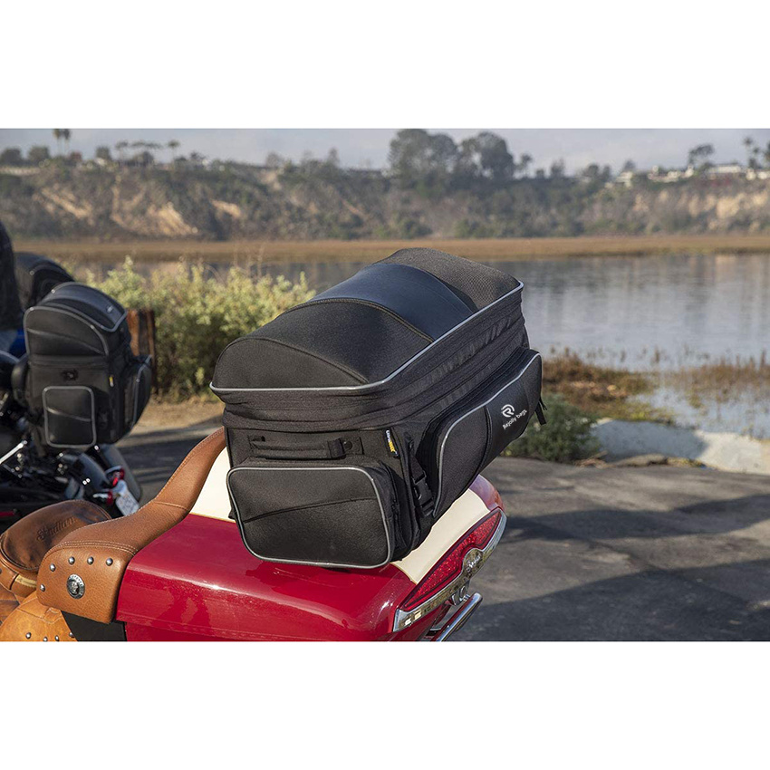 Route 1 Traveller Tour Trunk Bag für Black Harley Davidson Ultra, Indian Roadmaster, Honda Gold Wing Motorradtaschen