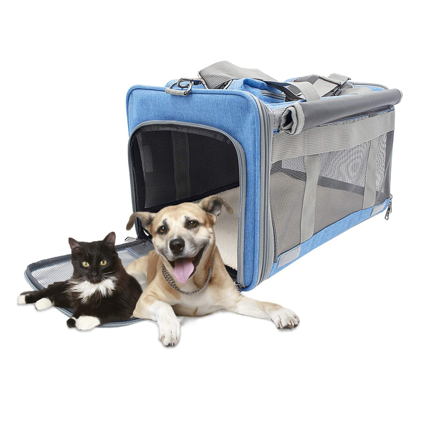 Cat Carriers Hundekäfig mit weichen Seiten Große Haustiertragetasche für bequemes Reisen