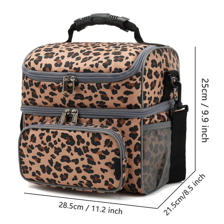 Isolierte Picknicktasche Strandkühltasche Leopard Wärmeisolierung Lebensmitteltasche