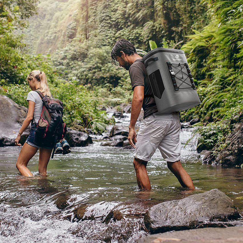 Cooler Insulated 20L Wasserdicht, hält 72 Stunden kühl und warm mit 5 Schichten Isolierung, auslaufsicheres System, weiche Kühltasche für Camping, Angeln, trockener Rucksack