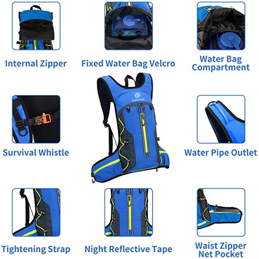 2L Wasserblase, Wasserblase Flaschenaufbewahrungsrucksack Geeignet für Rave, Festival, Wandern, Laufen, Radfahren, Camping, Skifahren Trinkrucksack